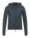 Armani Exchange Man Sweatshirt Slate Blue Size Xs Cotton, Elastane In Gray