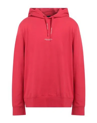 Armani Exchange Man Sweatshirt Tomato Red Size M Cotton, Elastane In Tomato Red