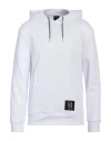 Armani Exchange Man Sweatshirt White Size L Cotton, Elastane In White