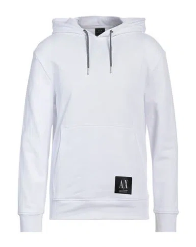 ARMANI EXCHANGE ARMANI EXCHANGE MAN SWEATSHIRT WHITE SIZE L COTTON, ELASTANE