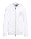 Armani Exchange Man Sweatshirt White Size L Cotton, Elastane In White