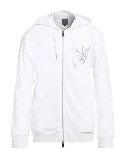 Armani Exchange Man Sweatshirt White Size L Cotton, Elastane
