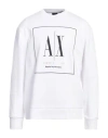 Armani Exchange Man Sweatshirt White Size L Cotton, Elastane