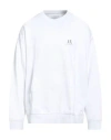 Armani Exchange Man Sweatshirt White Size L Cotton, Elastane In Gray