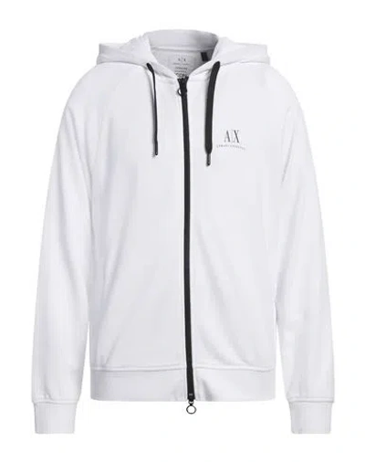 Armani Exchange Man Sweatshirt White Size L Cotton, Elastane