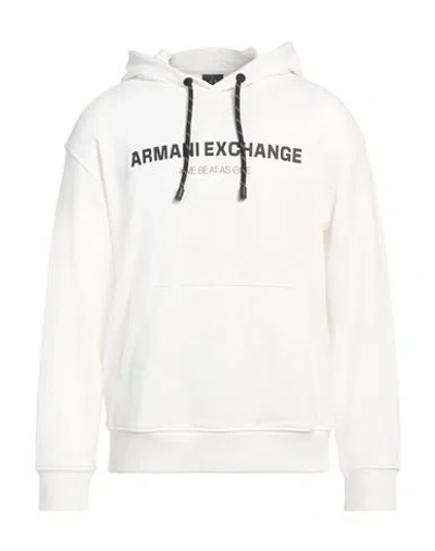 Armani Exchange Man Sweatshirt White Size M Cotton, Polyester, Elastane In White