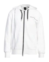 Armani Exchange Man Sweatshirt White Size L Cotton, Polyester, Elastane In White