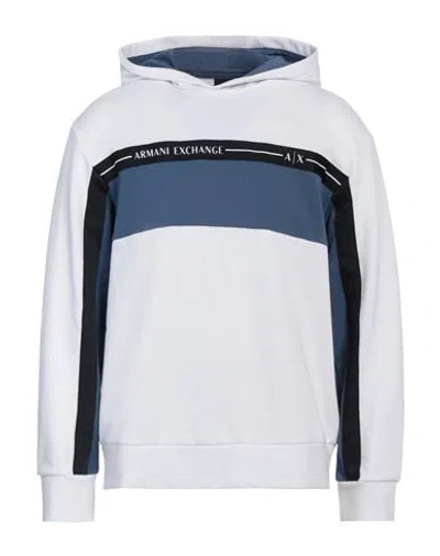 Armani Exchange Man Sweatshirt White Size L Cotton, Polyester, Elastane