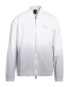 Armani Exchange Man Sweatshirt White Size M Cotton, Elastane