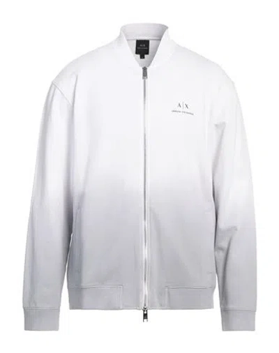 Armani Exchange Man Sweatshirt White Size M Cotton, Elastane