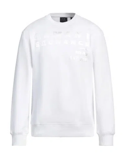 ARMANI EXCHANGE ARMANI EXCHANGE MAN SWEATSHIRT WHITE SIZE L COTTON, POLYESTER