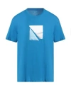 Armani Exchange Man T-shirt Azure Size L Cotton In Blue