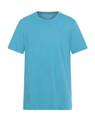 Armani Exchange Man T-shirt Azure Size M Cotton