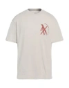 Armani Exchange Man T-shirt Beige Size M Cotton