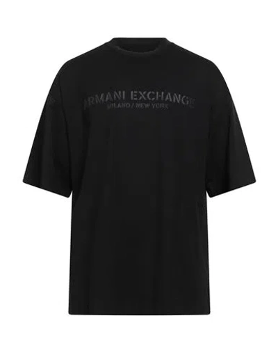 Armani Exchange Man T-shirt Black Size L Cotton