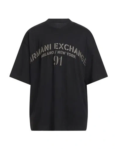 Armani Exchange Man T-shirt Black Size L Cotton