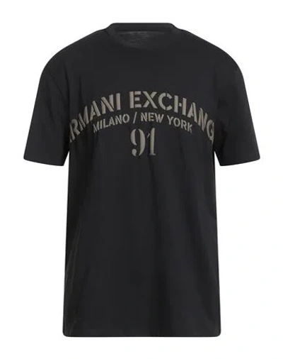 Armani Exchange Man T-shirt Black Size L Cotton