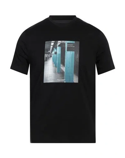 Armani Exchange Man T-shirt Black Size L Cotton