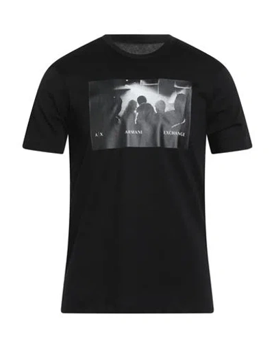 Armani Exchange Man T-shirt Black Size L Cotton