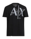 Armani Exchange Man T-shirt Black Size L Cotton In Black