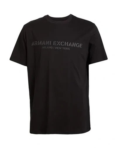 Armani Exchange Man T-shirt Black Size L Cotton