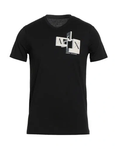 Armani Exchange Man T-shirt Black Size L Cotton