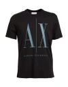 Armani Exchange Man T-shirt Black Size L Cotton In Multi