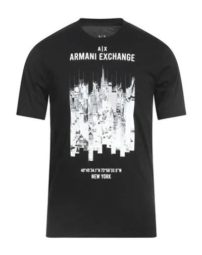 Armani Exchange Man T-shirt Black Size L Cotton