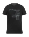 Armani Exchange Man T-shirt Black Size L Cotton In Black