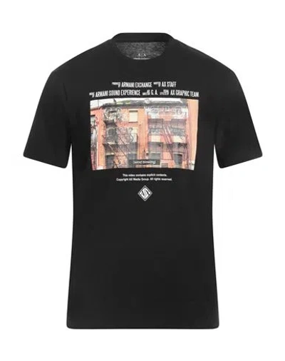 Armani Exchange Man T-shirt Black Size L Cotton