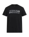 Armani Exchange Man T-shirt Black Size L Cotton, Elastane