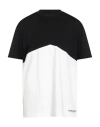 Armani Exchange Man T-shirt Black Size L Cotton In White