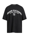 Armani Exchange Man T-shirt Black Size L Pima Cotton In Black