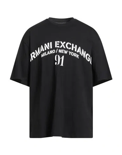 Armani Exchange Man T-shirt Black Size L Pima Cotton