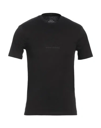 Armani Exchange Man T-shirt Black Size M Cotton In Black