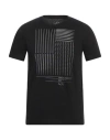 Armani Exchange Man T-shirt Black Size M Cotton In Black