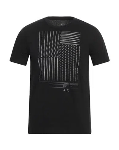 Armani Exchange Man T-shirt Black Size M Cotton