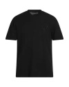 Armani Exchange Man T-shirt Black Size M Cotton In Black