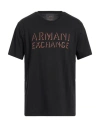 Armani Exchange Man T-shirt Black Size M Cotton