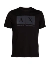 Armani Exchange Man T-shirt Black Size S Cotton In Black