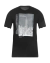 Armani Exchange Man T-shirt Black Size S Cotton In Black