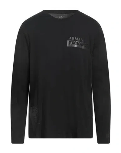 Armani Exchange Man T-shirt Black Size S Organic Cotton