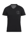 Armani Exchange Man T-shirt Black Size S Pima Cotton In Black