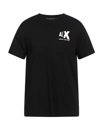 Armani Exchange Man T-shirt Black Size Xl Cotton In Black