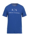 Armani Exchange Man T-shirt Blue Size L Cotton