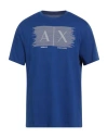 Armani Exchange Man T-shirt Blue Size L Cotton