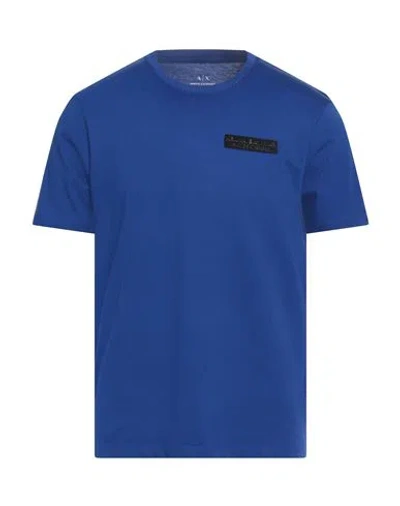 Armani Exchange Man T-shirt Blue Size L Cotton