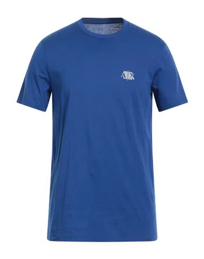 Armani Exchange Man T-shirt Blue Size S Cotton