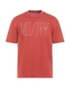 Armani Exchange Man T-shirt Brick Size L Cotton In Red