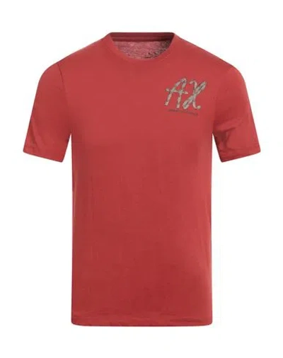 Armani Exchange Man T-shirt Brick Size S Cotton In Red